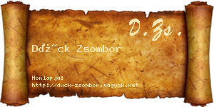 Dück Zsombor névjegykártya