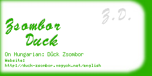 zsombor duck business card